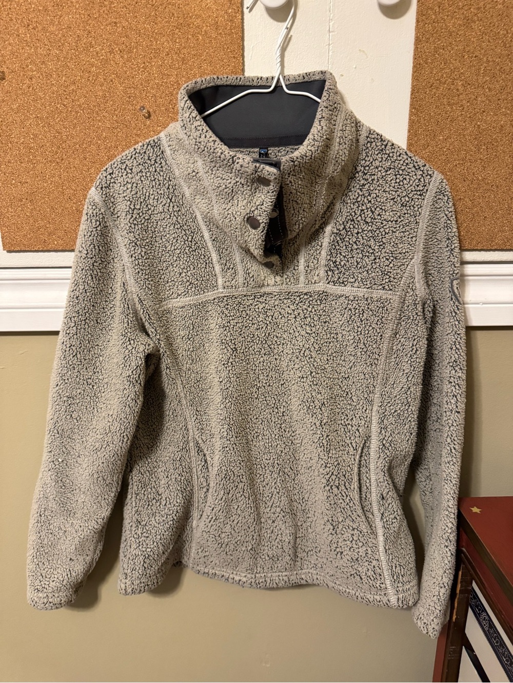 Kuhl Women's Taupe Sherpa Snap-Top Pullover